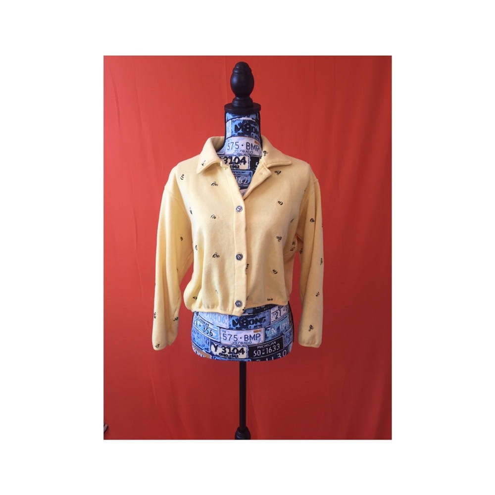 Cropped pattern sweater